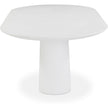 TOV Furniture Nara Pure White Indoor/Outdoor Concrete Dining Table