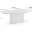 TOV Furniture Nara Pure White Indoor/Outdoor Concrete Dining Table