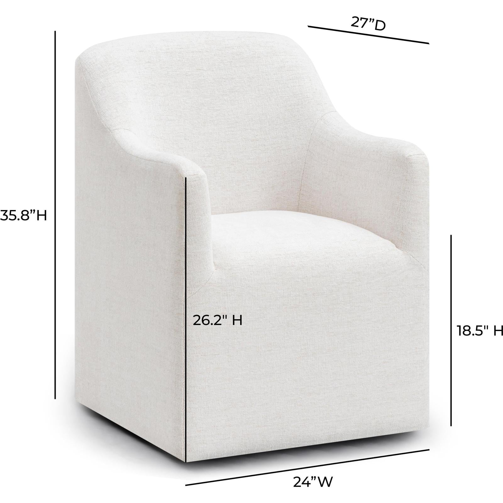 TOV Furniture Helena Tall Textured Weave Performance Fabric Dining Chair