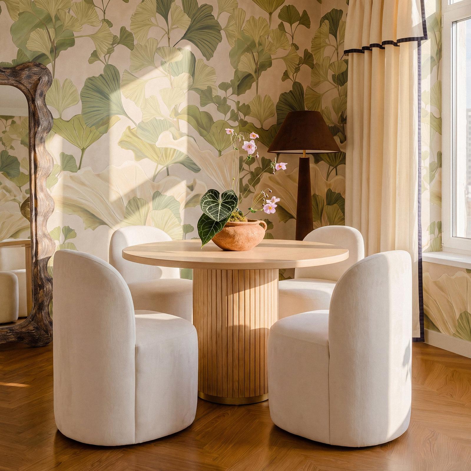 TOV Furniture Persa Round Back Performance Chenille Dining Chair