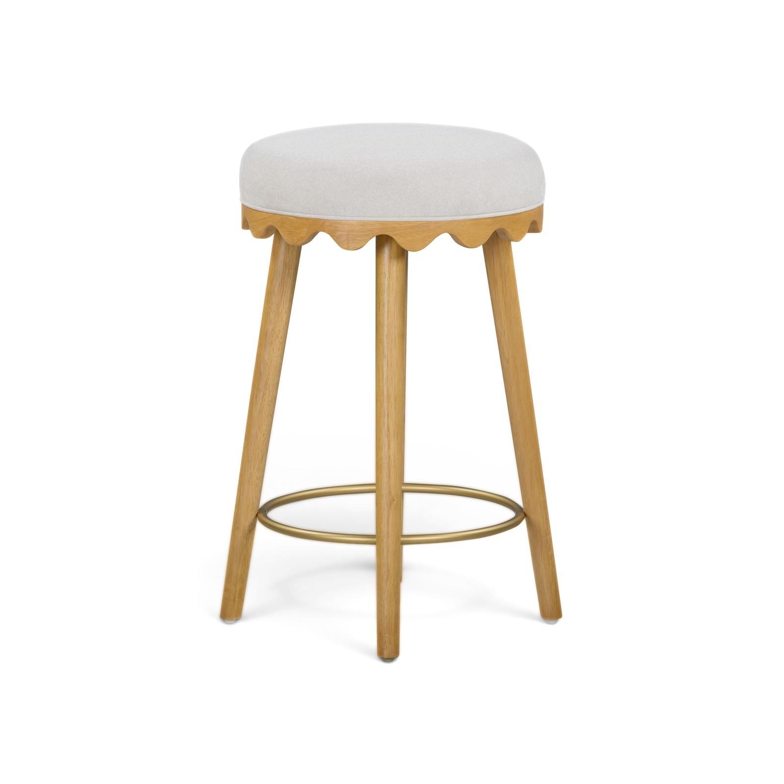 TOV Furniture Oodle Performance Vegan Mohair Counter Stool