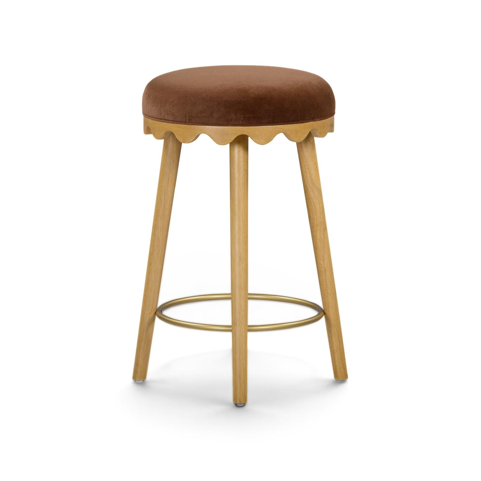 TOV Furniture Oodle Performance Vegan Mohair Counter Stool
