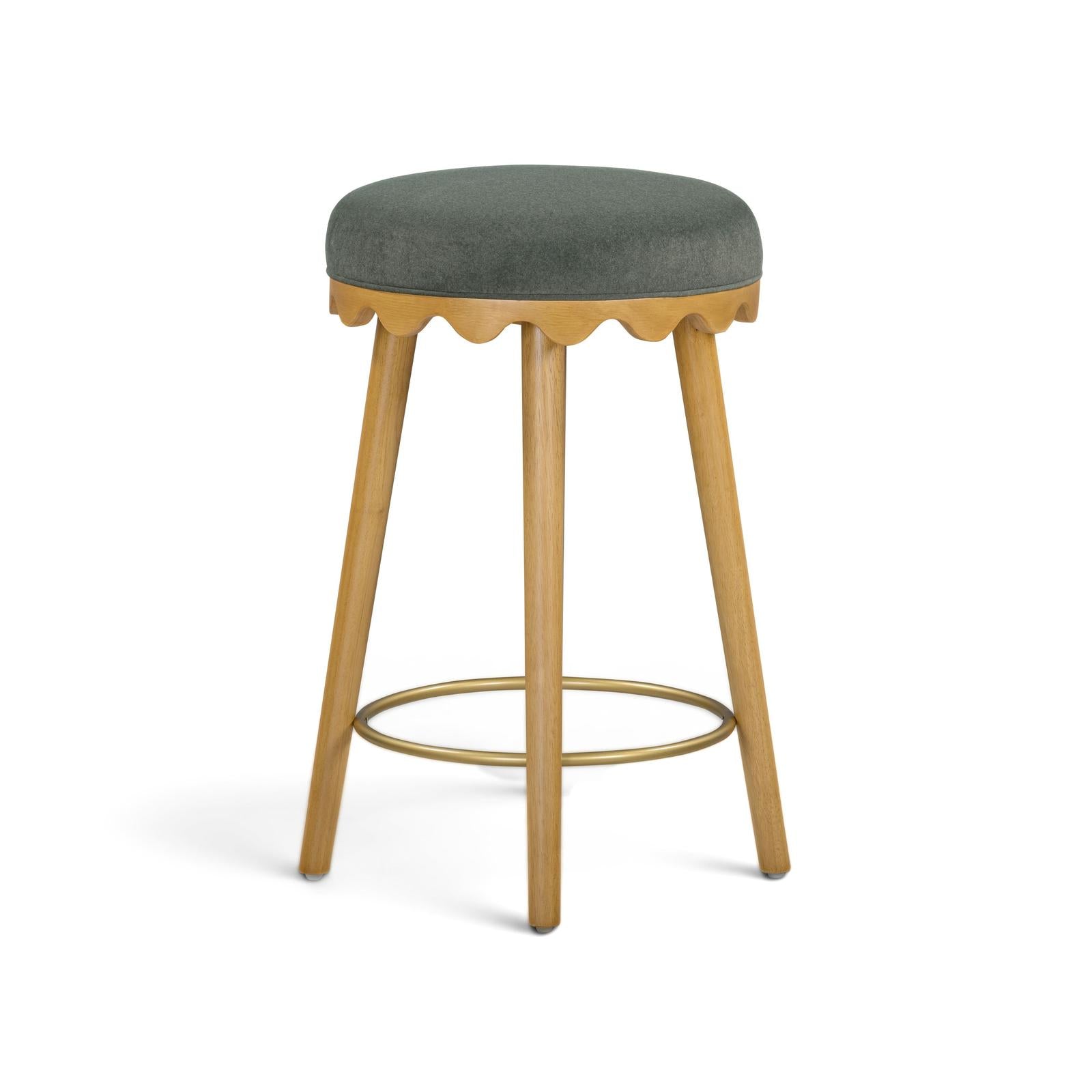 TOV Furniture Oodle Performance Vegan Mohair Counter Stool