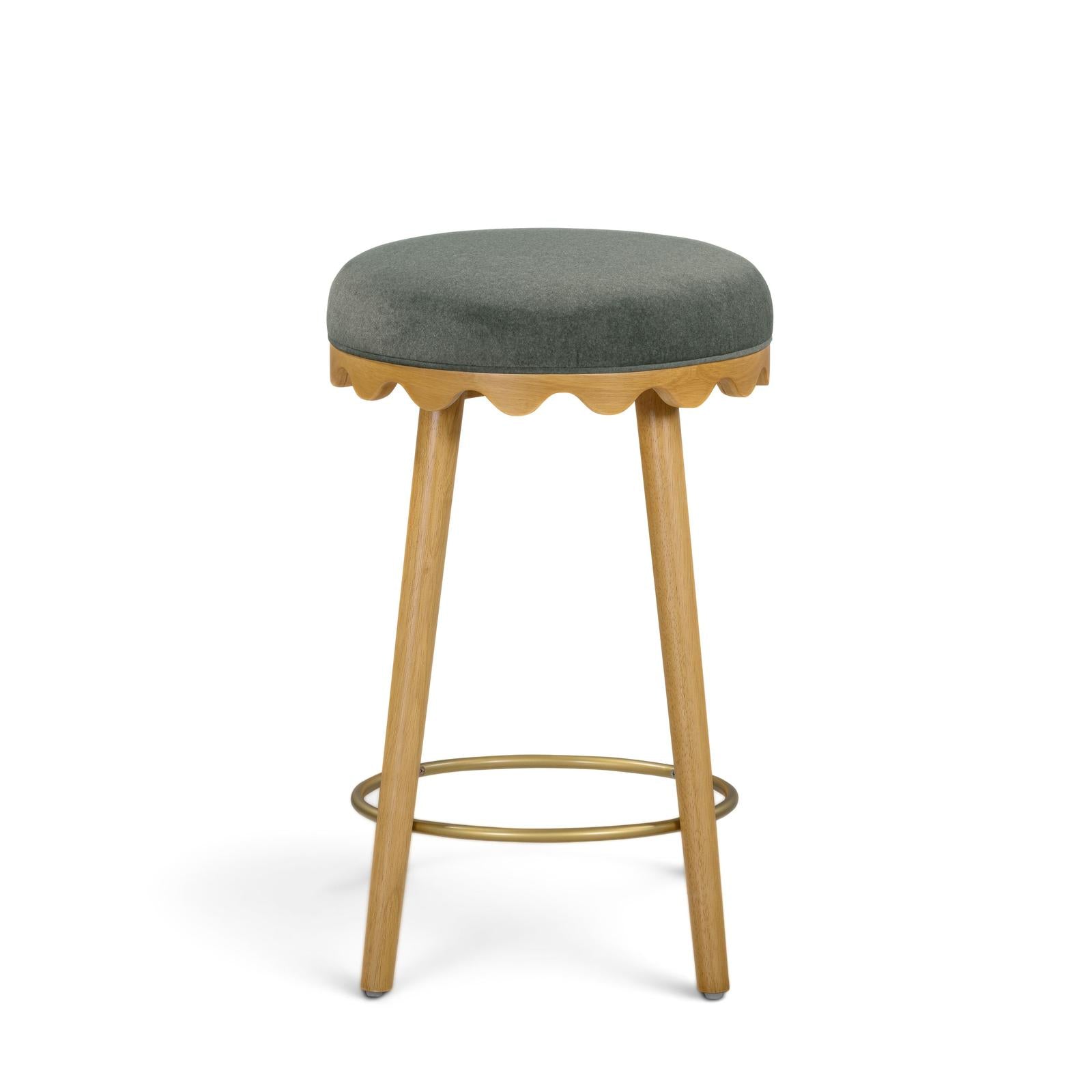 TOV Furniture Oodle Performance Vegan Mohair Counter Stool
