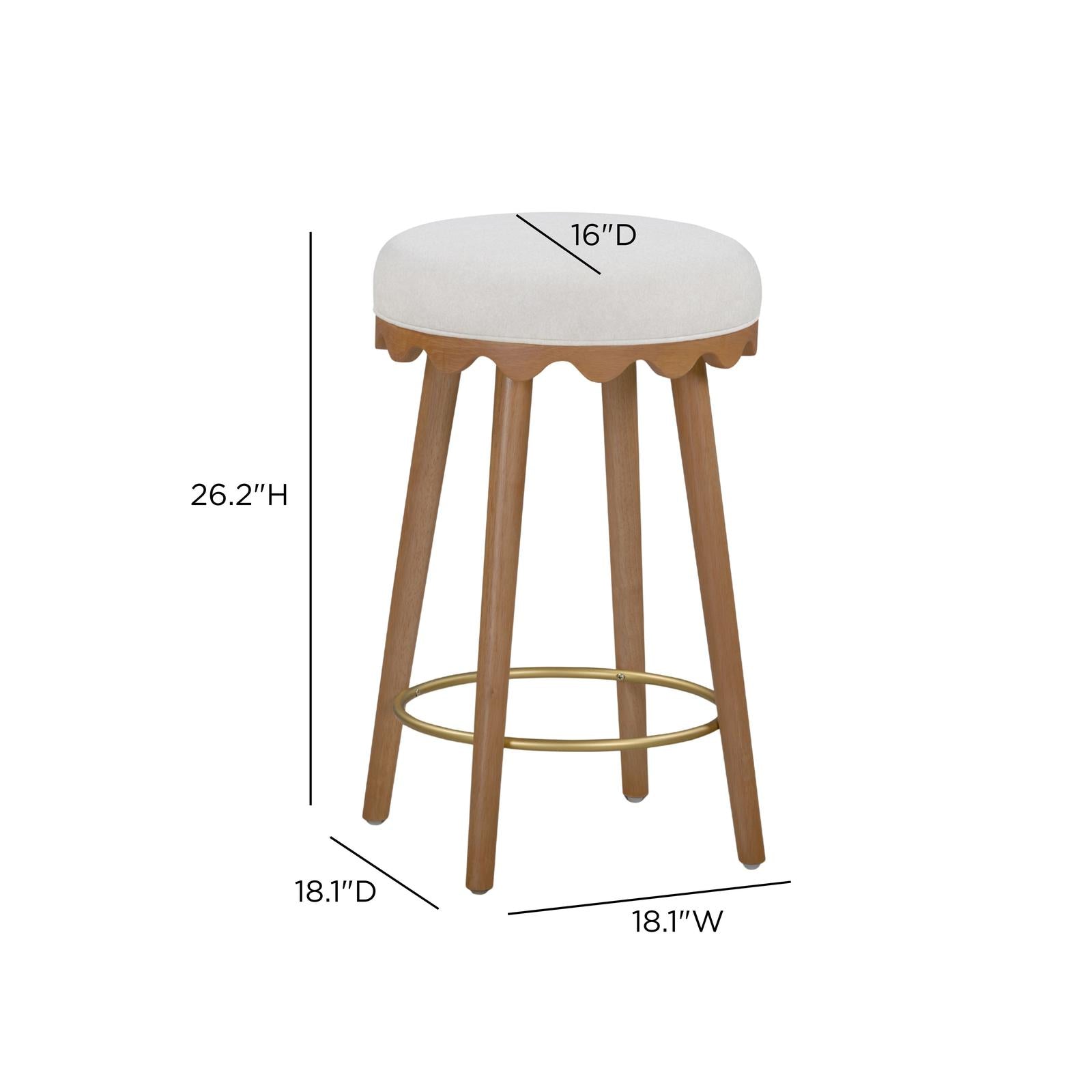 TOV Furniture Oodle Performance Vegan Mohair Counter Stool