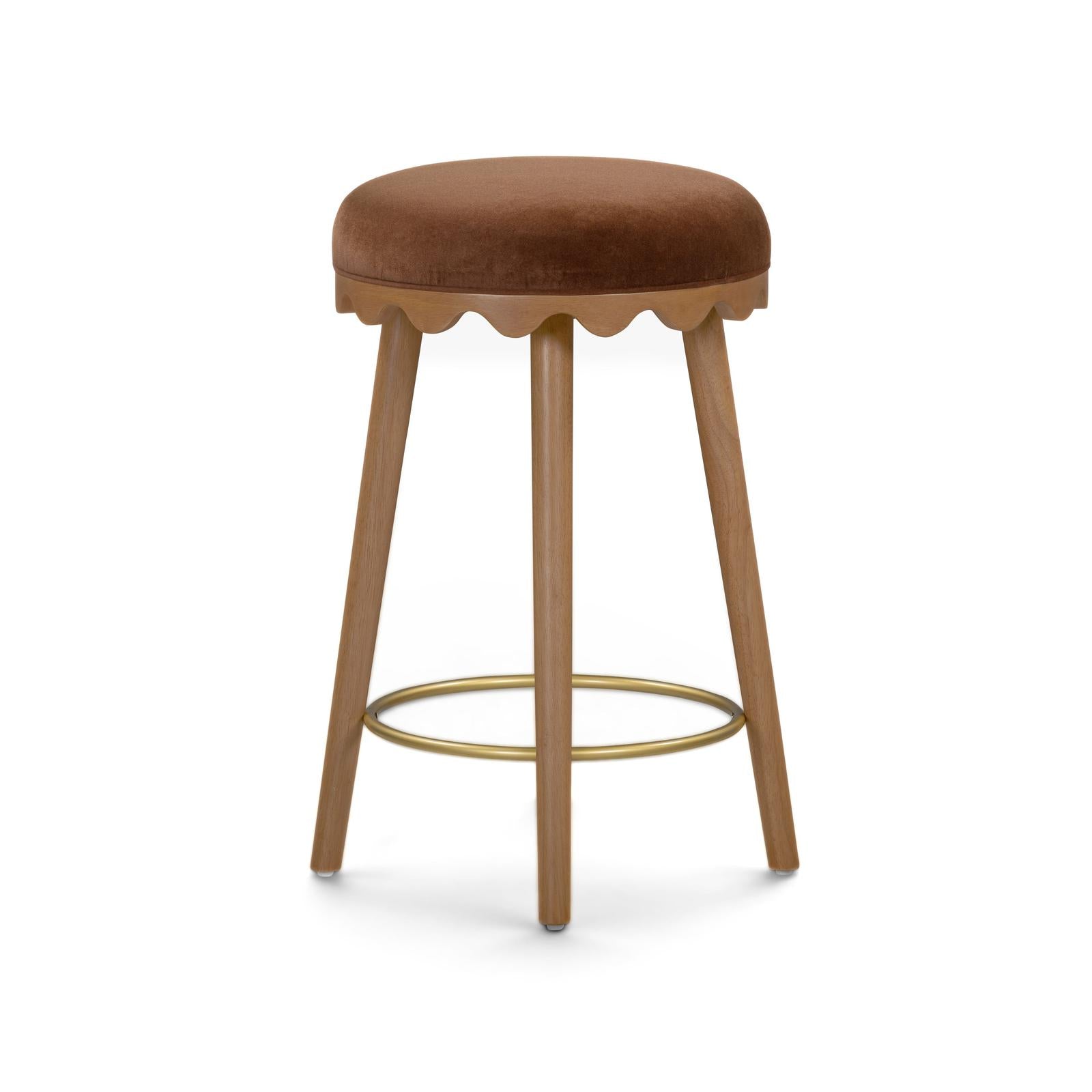 TOV Furniture Oodle Performance Vegan Mohair Counter Stool