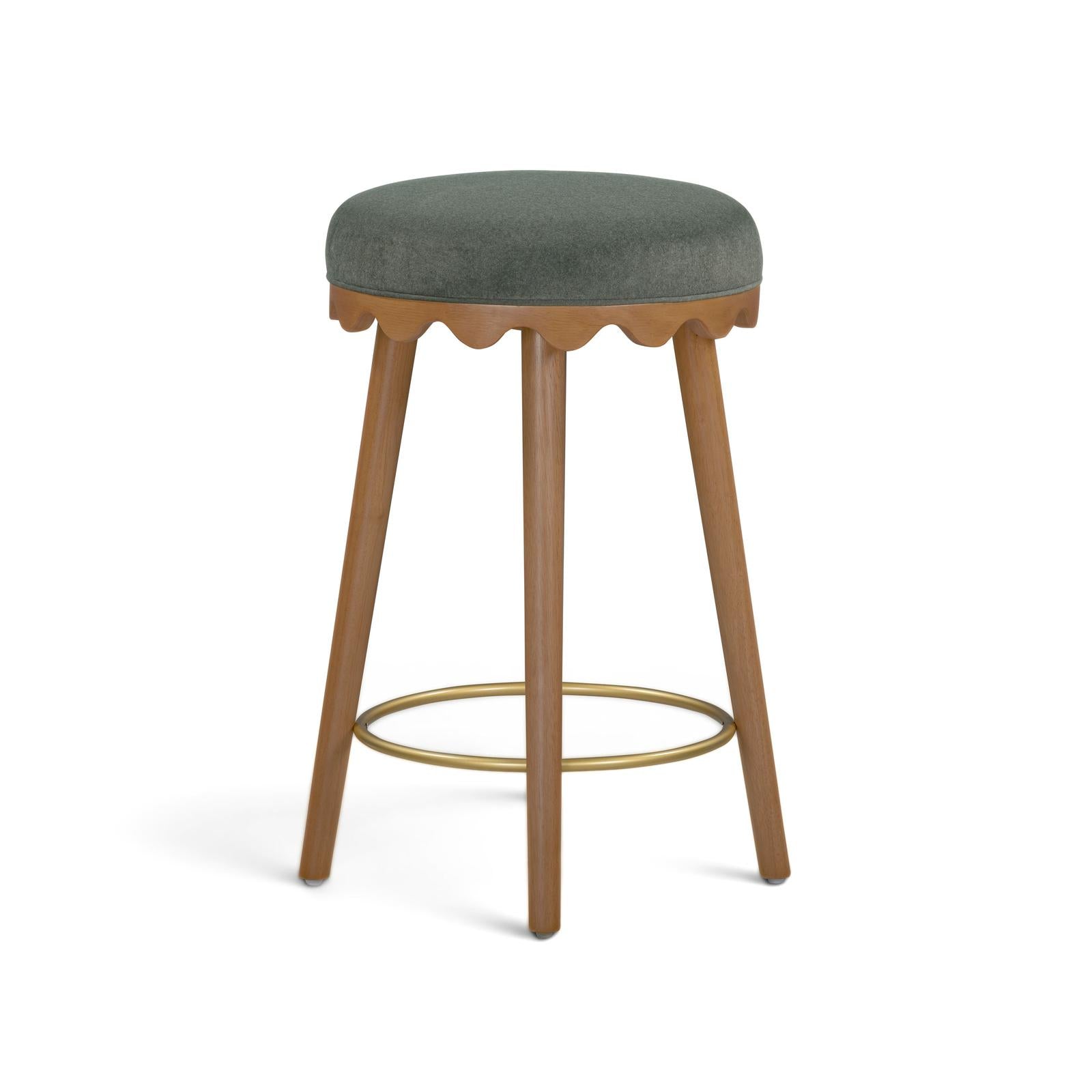 TOV Furniture Oodle Performance Vegan Mohair Counter Stool