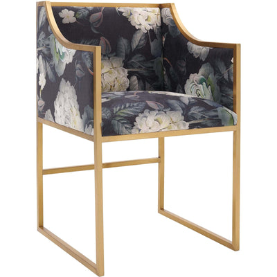 TOV Furniture Atara Floral Performance Velvet Dining Chair