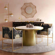 TOV Furniture Atara Floral Performance Velvet Dining Chair