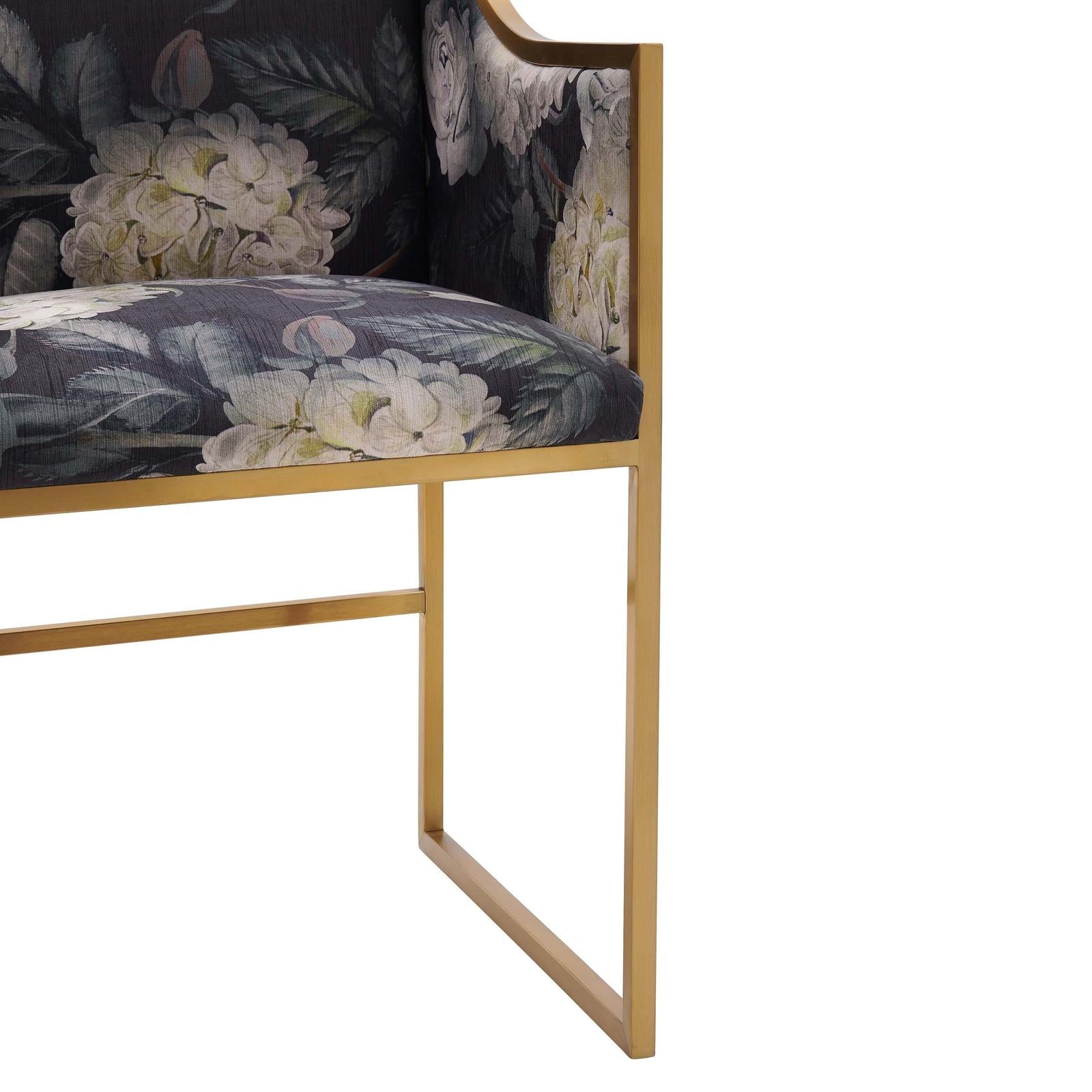 TOV Furniture Atara Floral Performance Velvet Dining Chair
