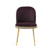 TOV Furniture Harley Eggplant Velvet Dining Chair