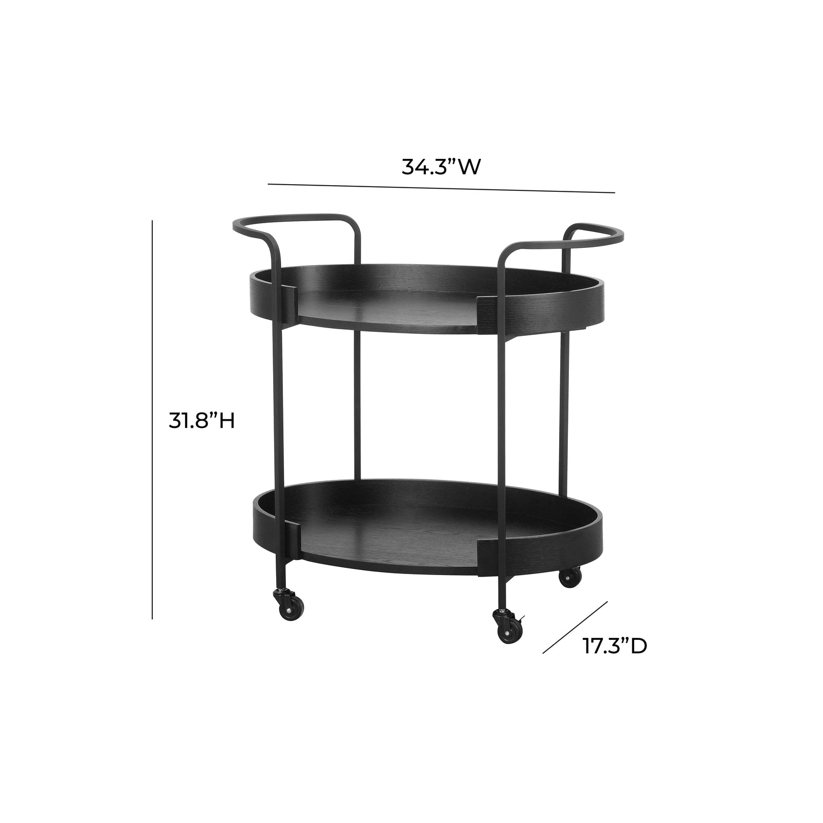 TOV Furniture Cyril Black Bar Cart