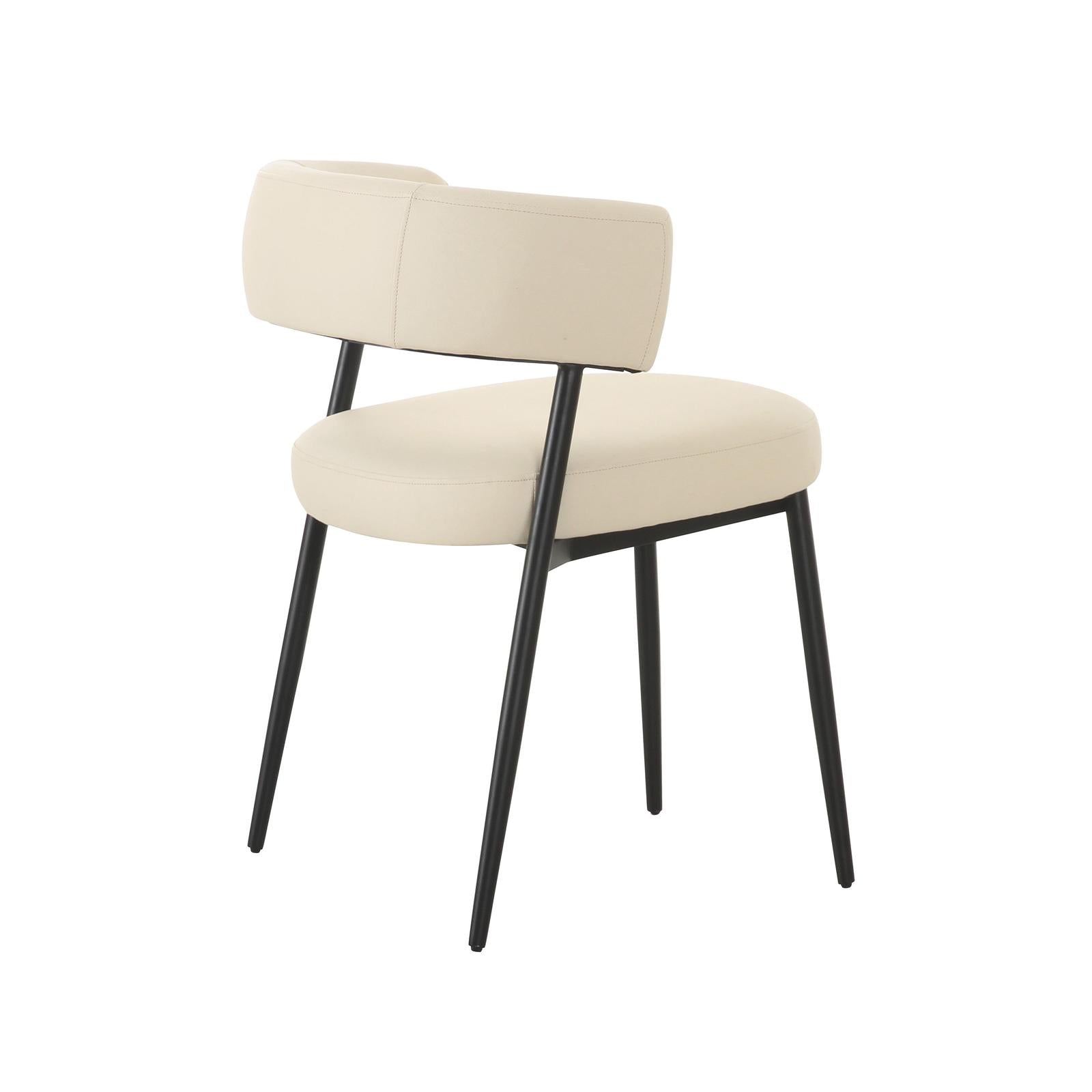 TOV Furniture Maxine Cream Vegan Leather Dining Chair