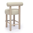 TOV Furniture Carmel Cream Performance Boucle and Solid Wood Counter Stool