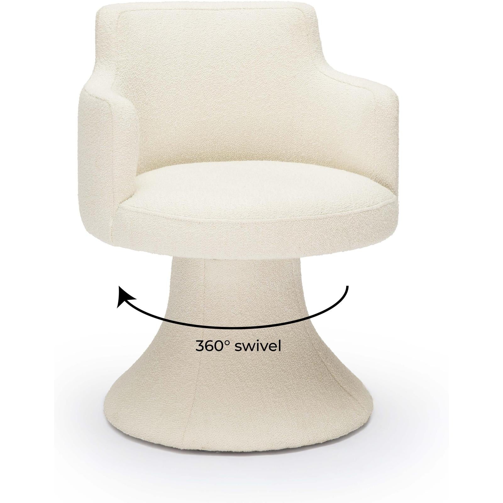 TOV Furniture Jeffree Performance Boucle Swivel Dining Chair