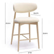 TOV Furniture Zinea Performance Textured Velvet Counter Stool