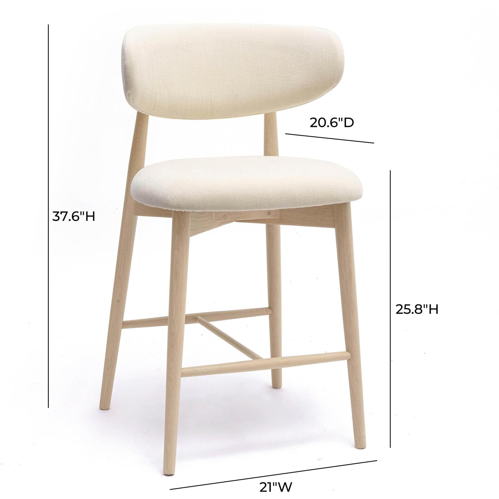 TOV Furniture Zinea Performance Textured Velvet Counter Stool