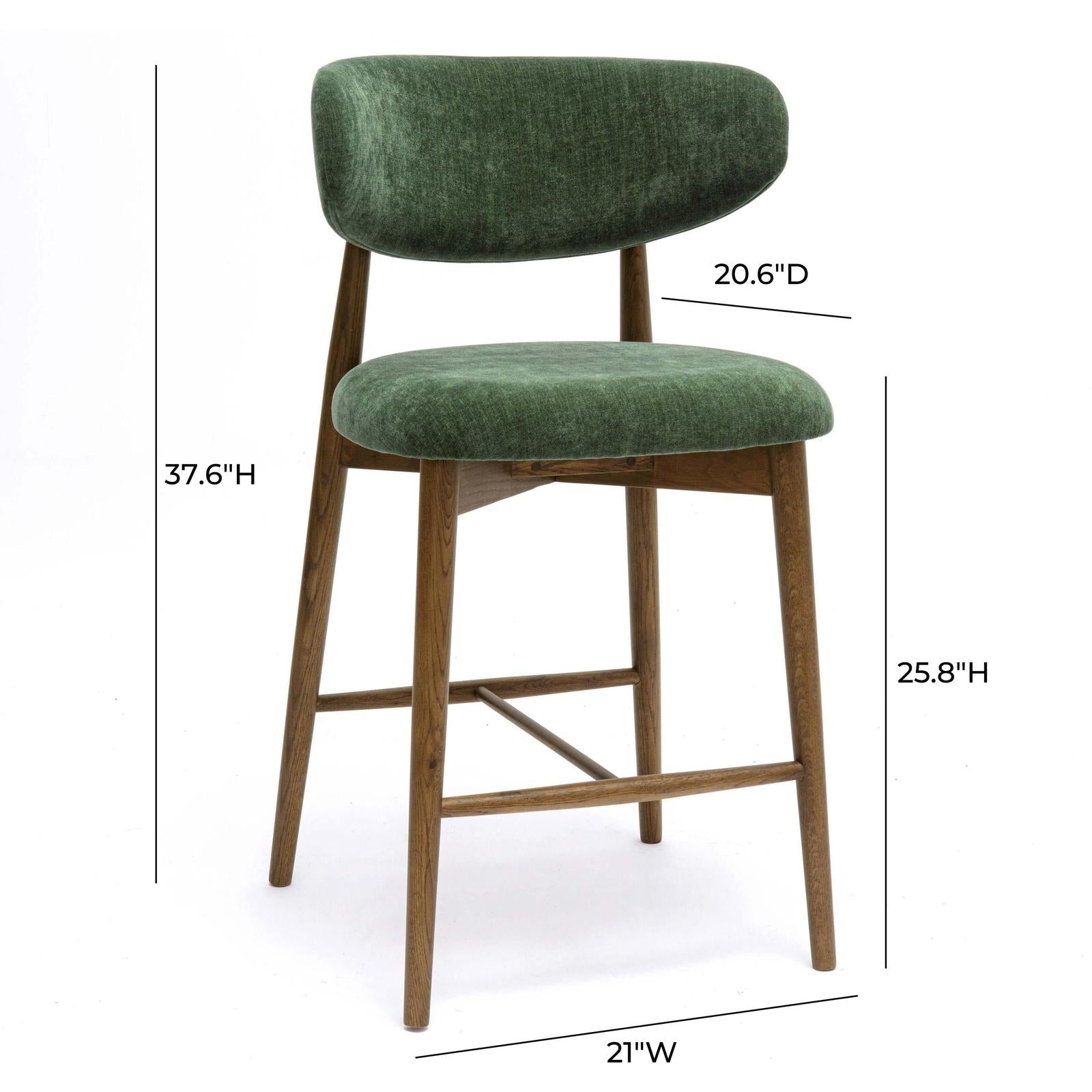 TOV Furniture Zinea Performance Textured Velvet Counter Stool