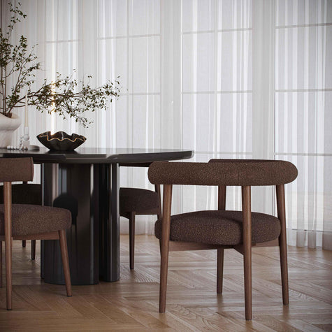 TOV Furniture Spara Chocolate Brown Performance Boucle Side Chair