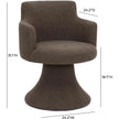 TOV Furniture Jeffree Performance Boucle Swivel Dining Chair