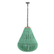 TOV Furniture Palani Green Wooden Bead Chandelier
