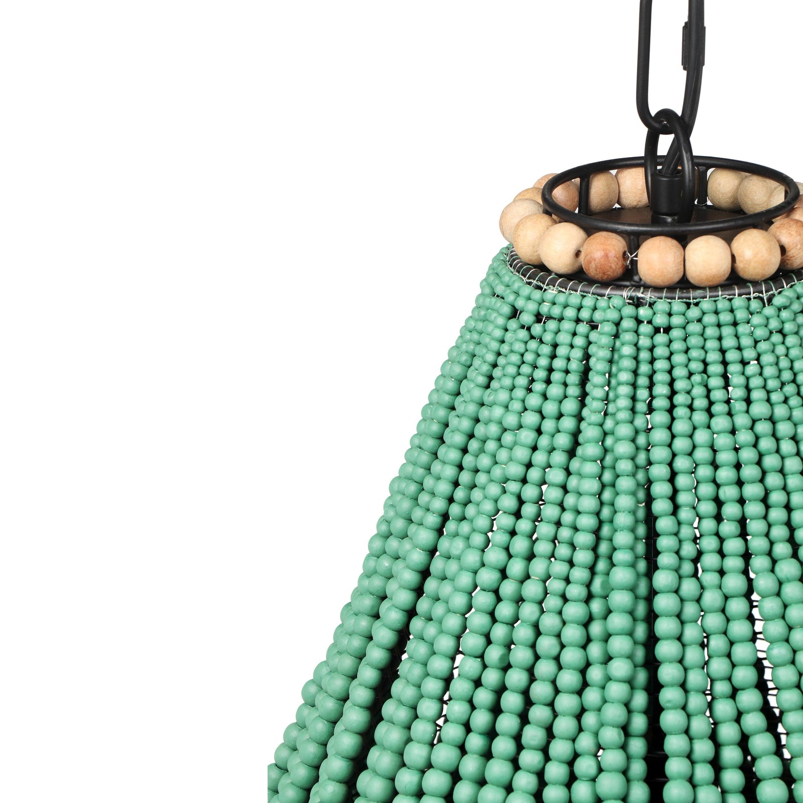 TOV Furniture Palani Green Wooden Bead Chandelier