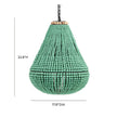 TOV Furniture Palani Green Wooden Bead Chandelier