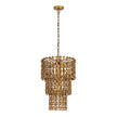 TOV Furniture Nirsa Brass Chain Link 3-Tier Chandelier