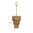TOV Furniture Nirsa Brass Chain Link 3-Tier Chandelier