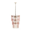 TOV Furniture Hampshire Pink Acrylic 3-Tier Chandelier