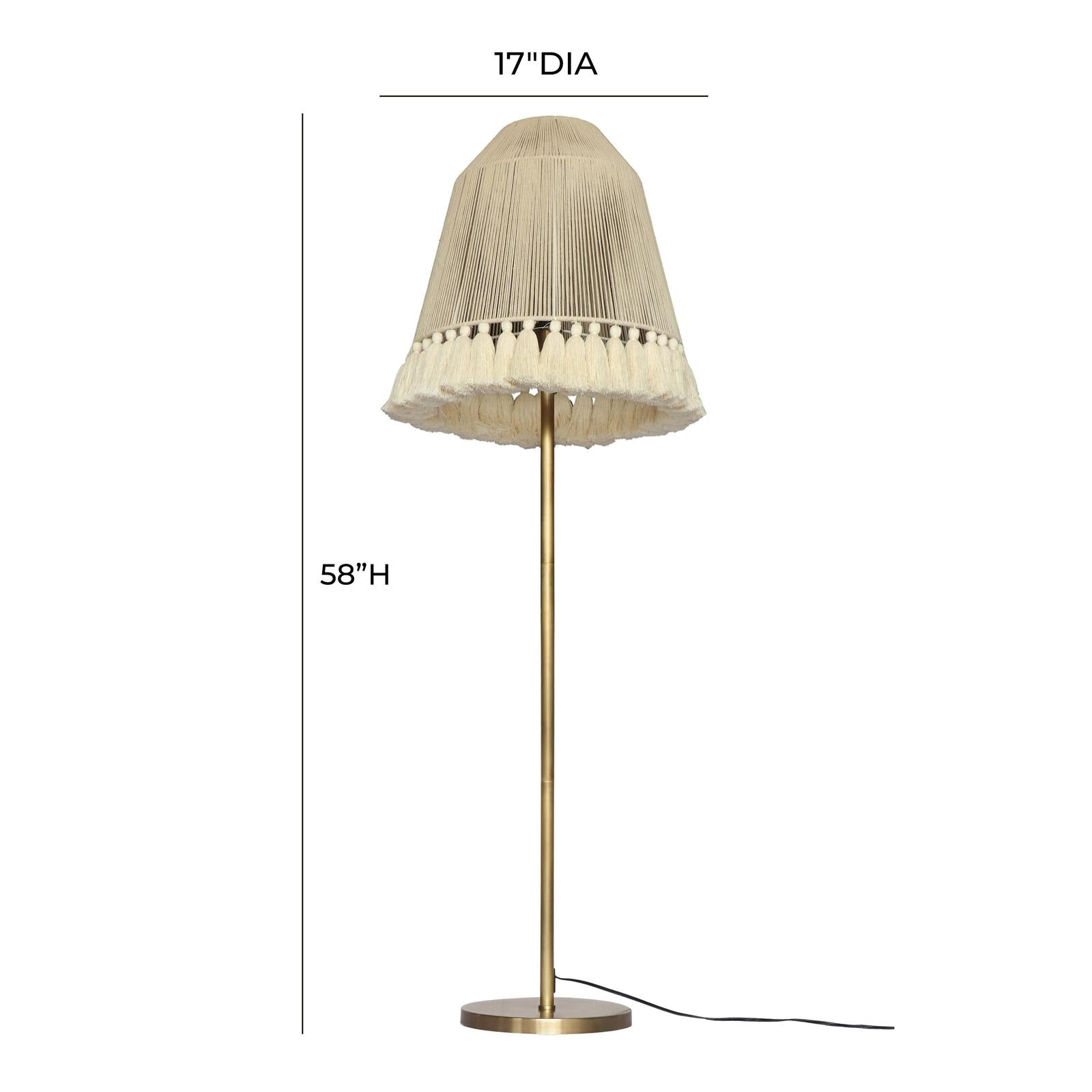 TOV Furniture June White Floor Lamp Clearance