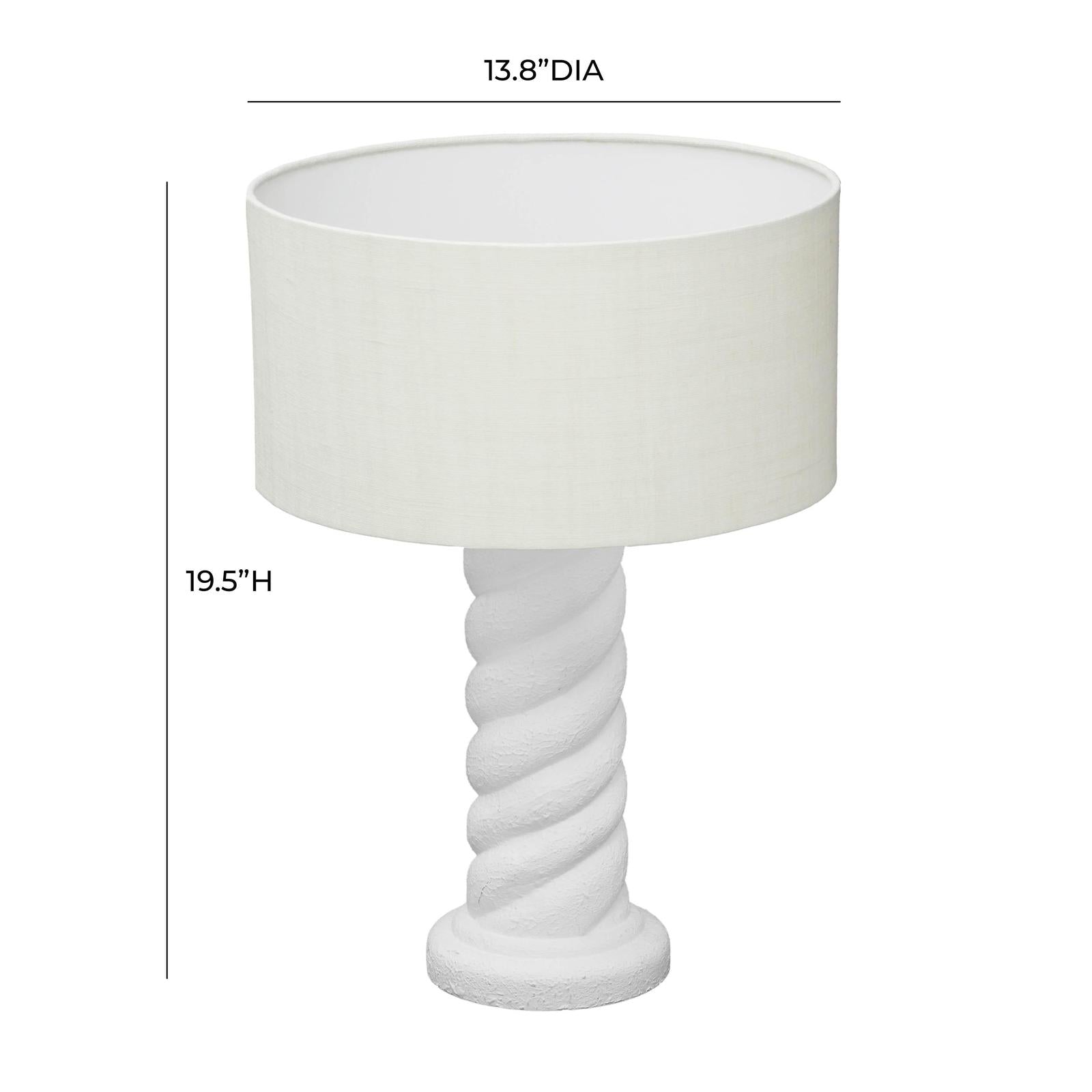 TOV Furniture Rapunzel White and Cream Table Lamp