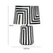 TOV Furniture Minori Black Striped Papier Mache Table Lamp