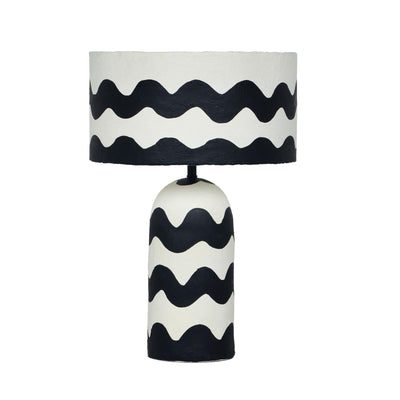 TOV Furniture Tropea Black Waves Papier Mache Table Lamp