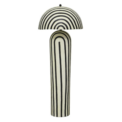 TOV Furniture Maiori Black Striped Papier Mache Floor Lamp