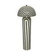 TOV Furniture Maiori Black Striped Papier Mache Floor Lamp