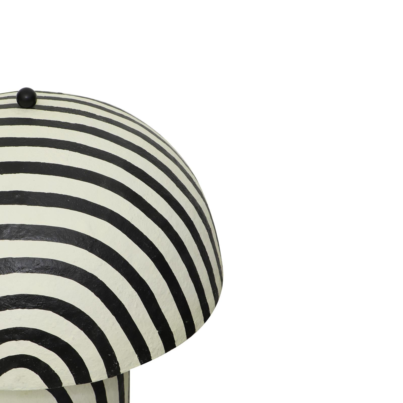 TOV Furniture Maiori Black Striped Papier Mache Floor Lamp