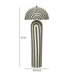 TOV Furniture Maiori Black Striped Papier Mache Floor Lamp