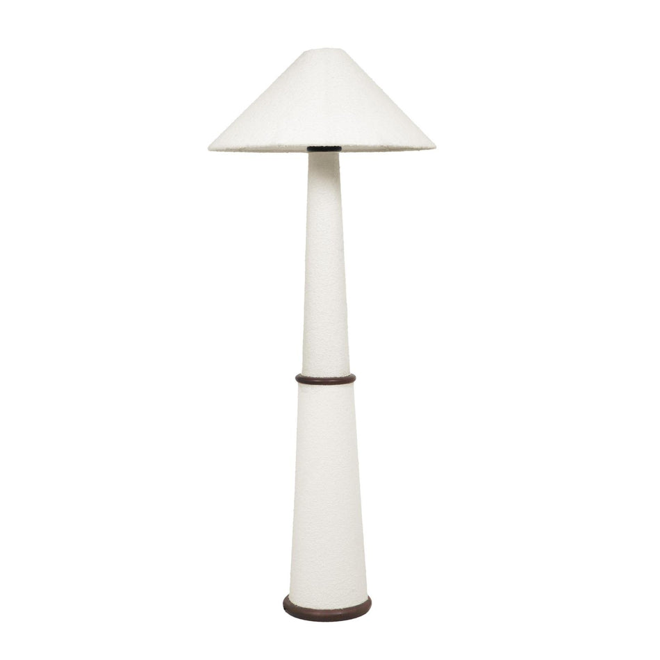 TOV Furniture Faith White Boucle Floor Lamp