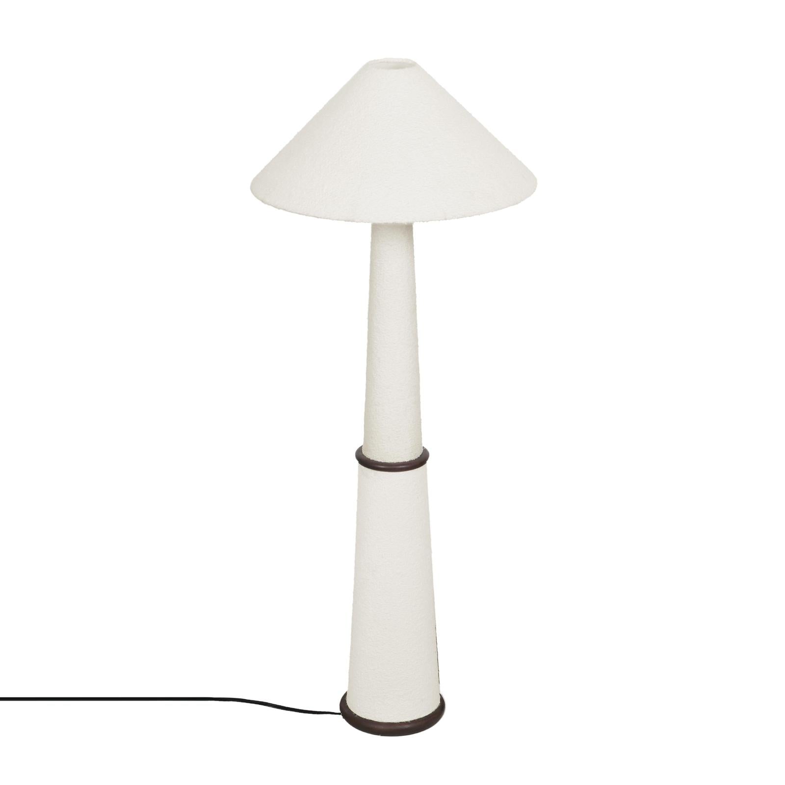 TOV Furniture Faith White Boucle Floor Lamp