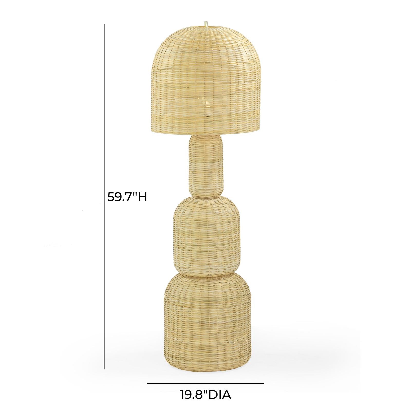 TOV Furniture Kootu Natural Rattan Floor Lamp