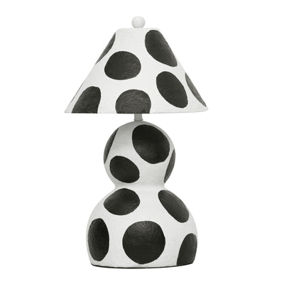 TOV Furniture Lerici Black and White Papier Mache Table Lamp