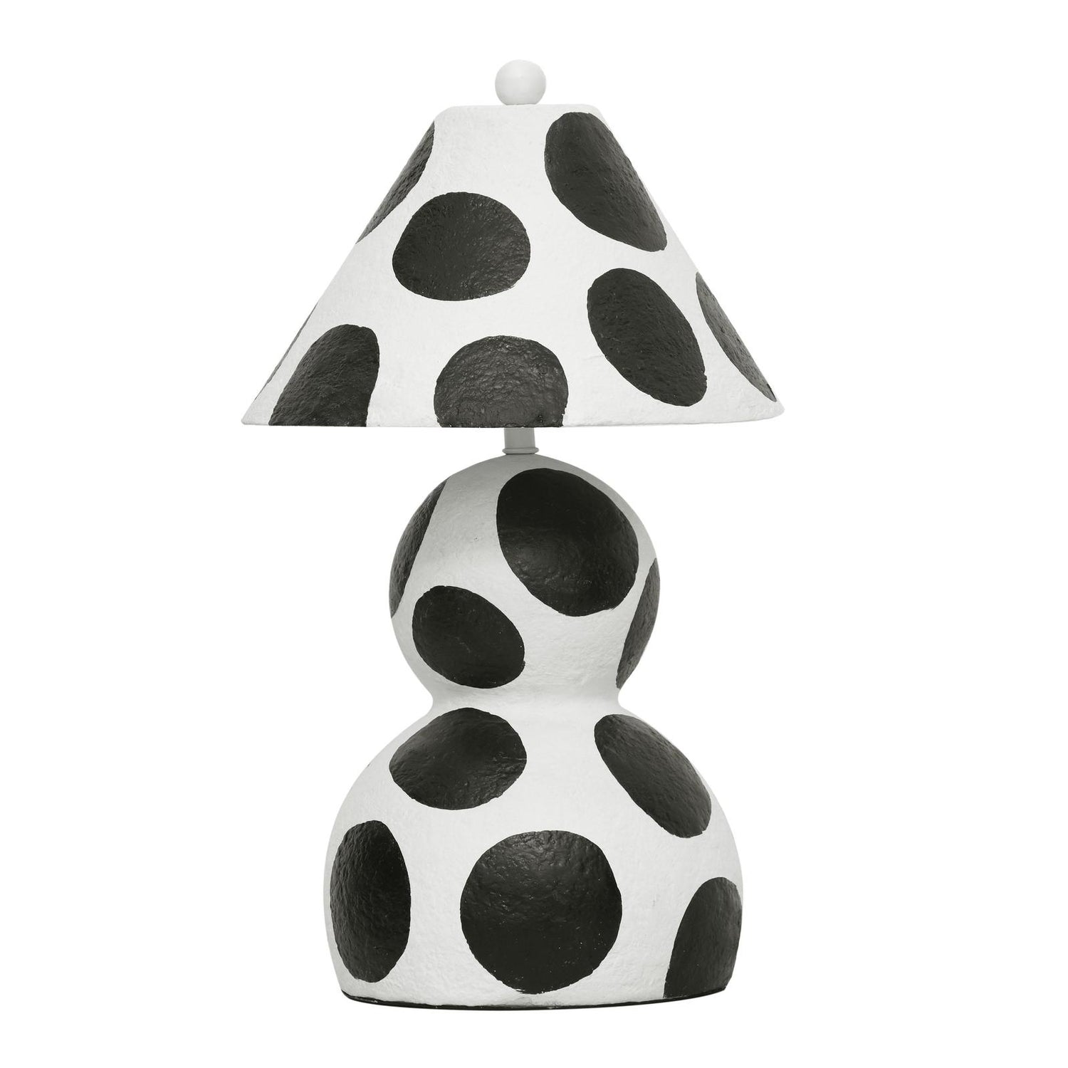 TOV Furniture Lerici Black and White Papier Mache Table Lamp