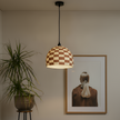 TOV Furniture Taurus White and Terracotta Cotton Mache Pendant Lamp