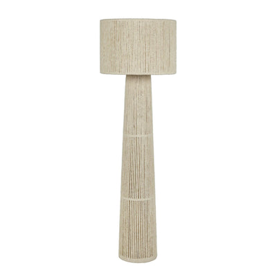 TOV Furniture Tapered Natural Chenille Fiber Floor Lamp