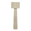 TOV Furniture Tapered Natural Chenille Fiber Floor Lamp