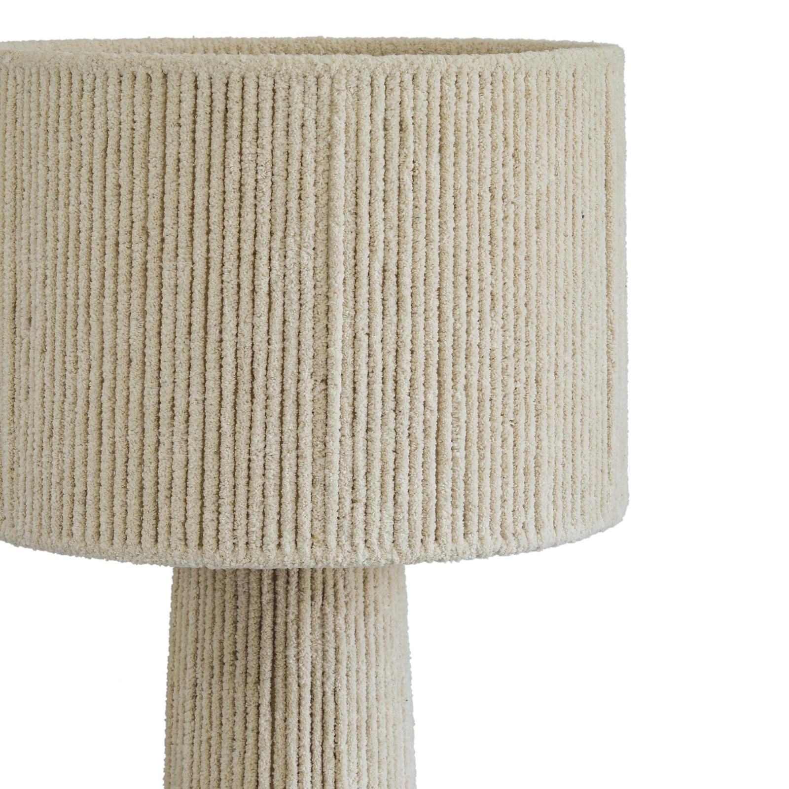 TOV Furniture Tapered Natural Chenille Fiber Floor Lamp