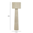 TOV Furniture Tapered Natural Chenille Fiber Floor Lamp