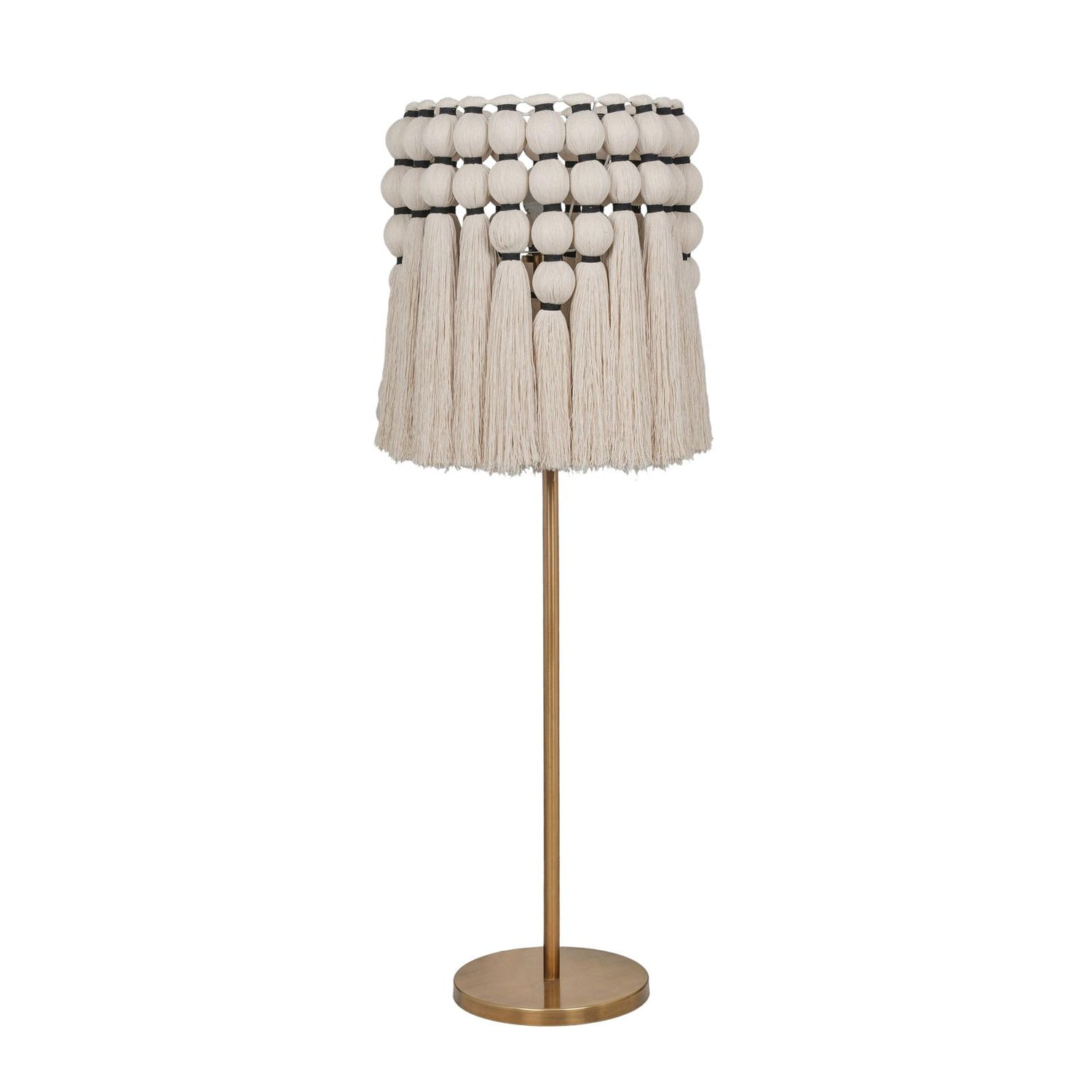 TOV Furniture Tutu Cream Cotton Tasseled Floor Lamp
