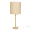 TOV Furniture Lamia Natural Burl and Raffia Contract-Grade Table Lamp
